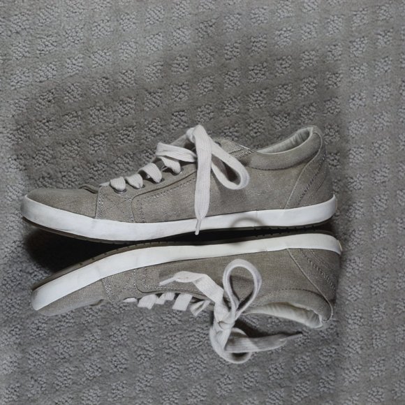 Taos Women's Size 9 Star Comfort Khaki Wash Lace Up Sneakers - Picture 3 of 6